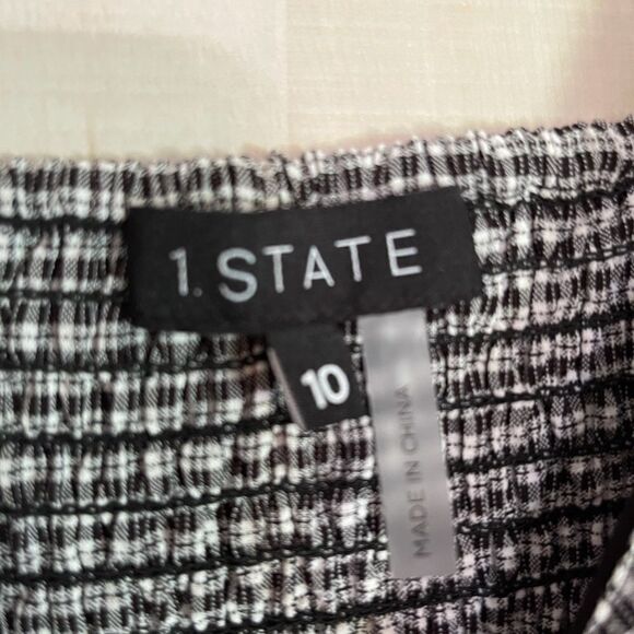 1. State black & white check mini dress, sz 10 new with tags - Picture 7 of 16